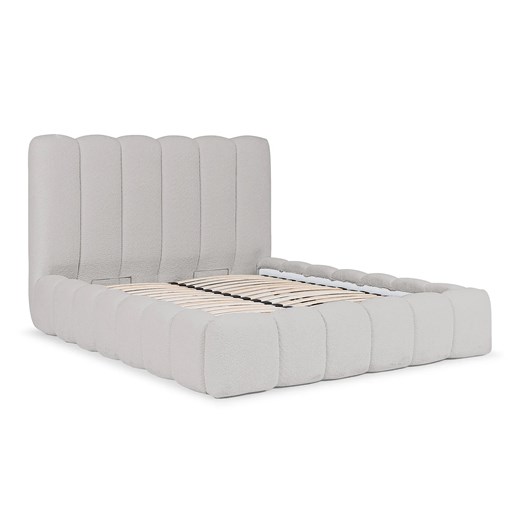 Szare tapicerowane łóżko chmurka 5 rozmiarów - Nuvessa ze sklepu Edinos.pl w kategorii Łóżka i materace - zdjęcie 187496267