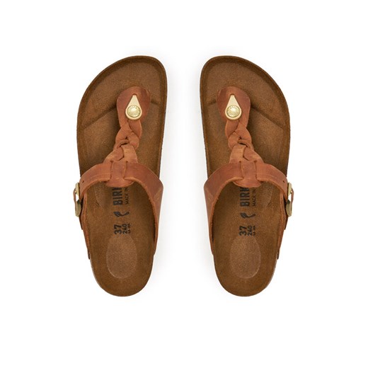 Japonki Birkenstock Gizeh Braided 1021336 Brązowy ze sklepu eobuwie.pl w kategorii Klapki damskie - zdjęcie 187496358