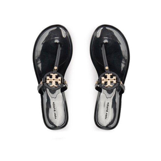Japonki Tory Burch Mini Miller Flat Thong 51148678 Czarny ze sklepu eobuwie.pl w kategorii Klapki damskie - zdjęcie 187496367