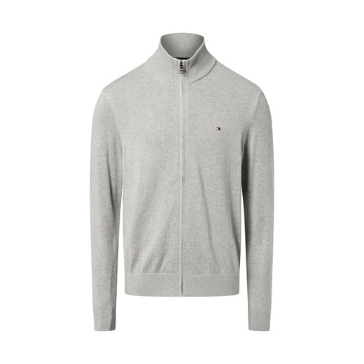 Tommy Hilfiger Męski kardigan z zawartością kaszmiru Mężczyźni Bawełna jasny szary marmurkowy ze sklepu vangraaf w kategorii Swetry męskie - zdjęcie 187496415