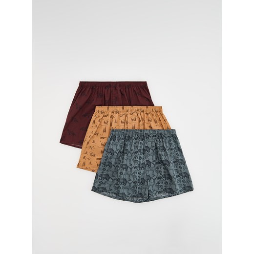 Reserved - 3 pack bokserek Loose - bordowy ze sklepu Reserved w kategorii Majtki męskie - zdjęcie 187496597