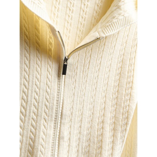 Reserved - Kardigan z kapturem - kremowy Reserved XL Reserved