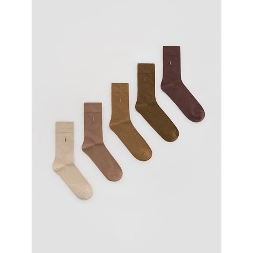 Reserved - 5 pack skarpet - beżowy ze sklepu Reserved w kategorii Skarpetki męskie - zdjęcie 187496827
