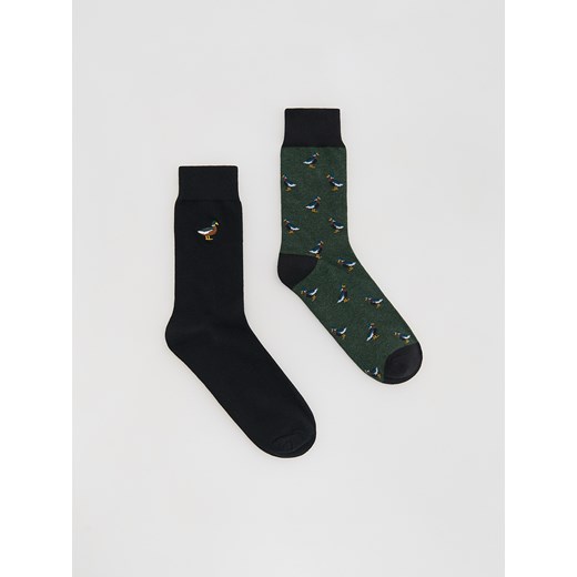 Reserved - 2 pack skarpetek - zielony ze sklepu Reserved w kategorii Skarpetki męskie - zdjęcie 187496836