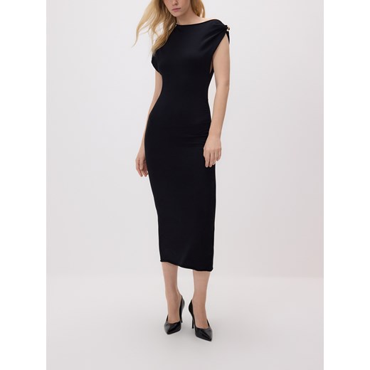 Reserved - Sukienka z ozdobnym detalem - czarny ze sklepu Reserved w kategorii Sukienki - zdjęcie 187496999