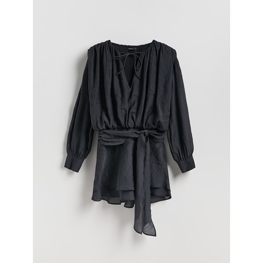 Reserved - Sukienka mini z lyocellem - czarny ze sklepu Reserved w kategorii Sukienki - zdjęcie 187497005