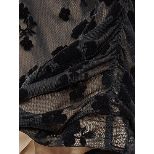 Reserved - Siateczkowy top z haftem - czarny Reserved L Reserved