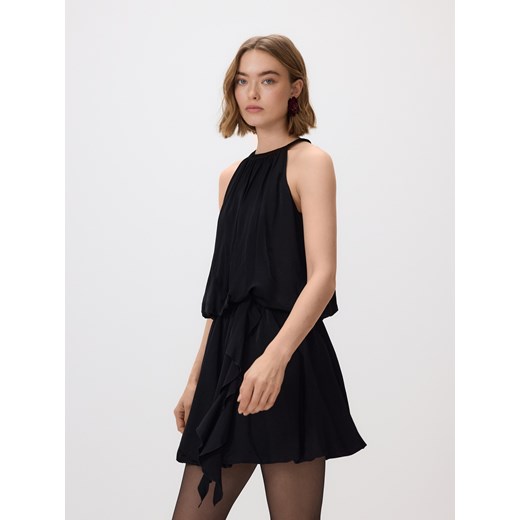 Reserved - Sukienka mini z wiskozą - czarny ze sklepu Reserved w kategorii Sukienki - zdjęcie 187497255