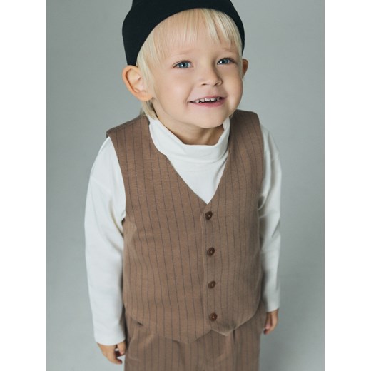 Reserved - Dzianinowa kamizelka - brązowy ze sklepu Reserved w kategorii Kamizelki chłopięce - zdjęcie 187497415