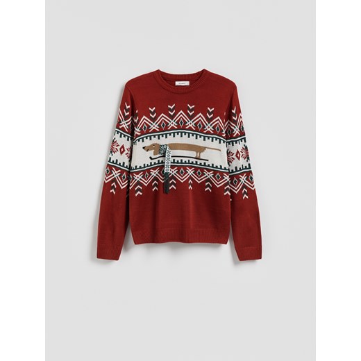 Reserved - Sweter ze świątecznym motywem - wielobarwny ze sklepu Reserved w kategorii Swetry męskie - zdjęcie 187497527