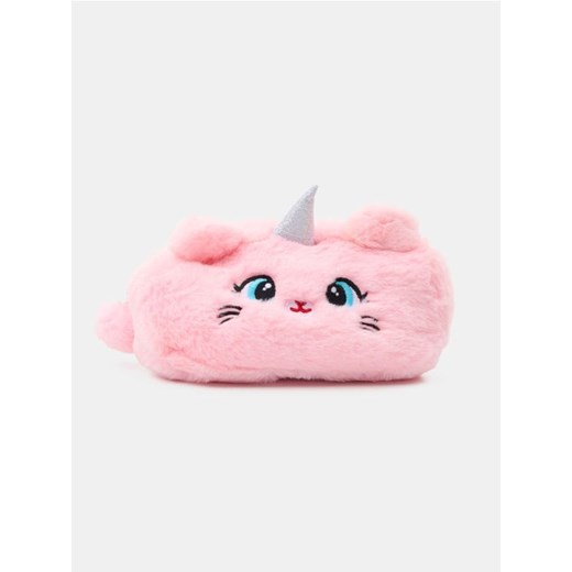 Sinsay - Piórnik ze sztucznym futerkiem i elementami 3D - różowy ze sklepu Sinsay w kategorii Piórniki - zdjęcie 187497888