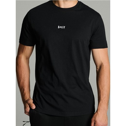 Sinsay - Bawełniana koszulka z nadrukiem - czarny ze sklepu Sinsay w kategorii T-shirty męskie - zdjęcie 187497925
