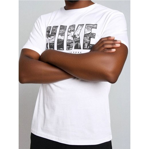 Sinsay - Bawełniana koszulka z napisem - biały ze sklepu Sinsay w kategorii T-shirty męskie - zdjęcie 187497927