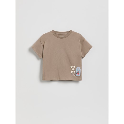 Reserved - Świąteczny t-shirt - brązowy ze sklepu Reserved w kategorii T-shirty chłopięce - zdjęcie 187498488