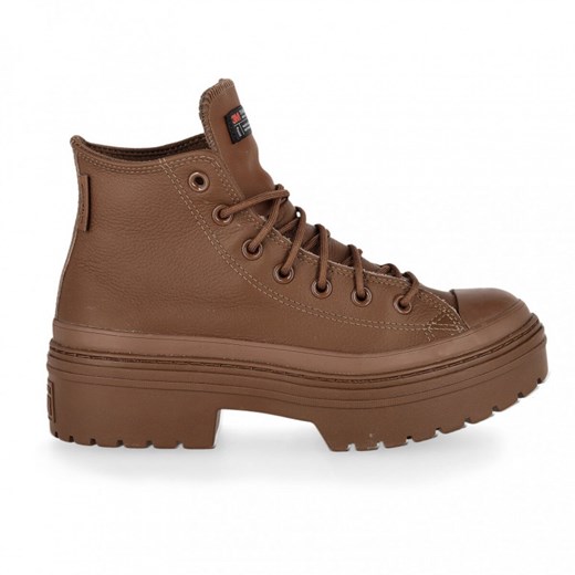 Damskie buty Converse Chuck Taylor All Star Lugged Heel Platform Waterproof - brązowe ze sklepu Sportstylestory.com w kategorii Botki - zdjęcie 187498665