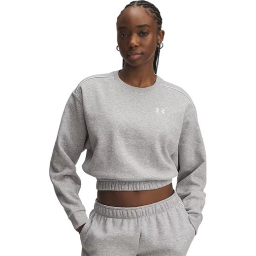 Bluza damska krótka Rival Fleece Piped Crew Under Armour ze sklepu SPORT-SHOP.pl w kategorii Bluzy damskie - zdjęcie 187499135