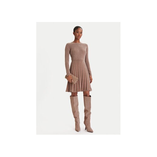 Guess Sukienka dzianinowa W5BK79 Z3902 Beżowy Regular Fit Guess XXL MODIVO