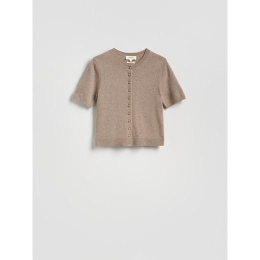 Reserved - Kardigan z wełny merino - brązowy Reserved M Reserved