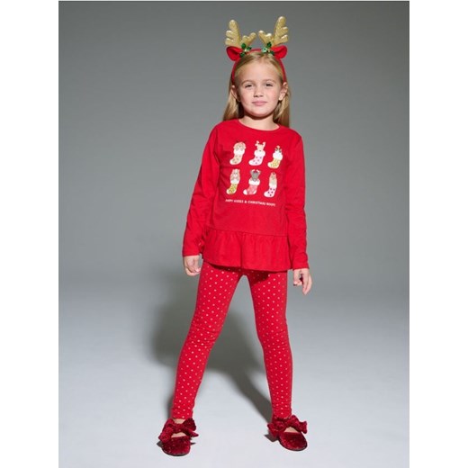 Sinsay - Komplet dzianinowy z motywem świątecznym - bordowy ze sklepu Sinsay w kategorii Komplety dziewczęce - zdjęcie 187500437