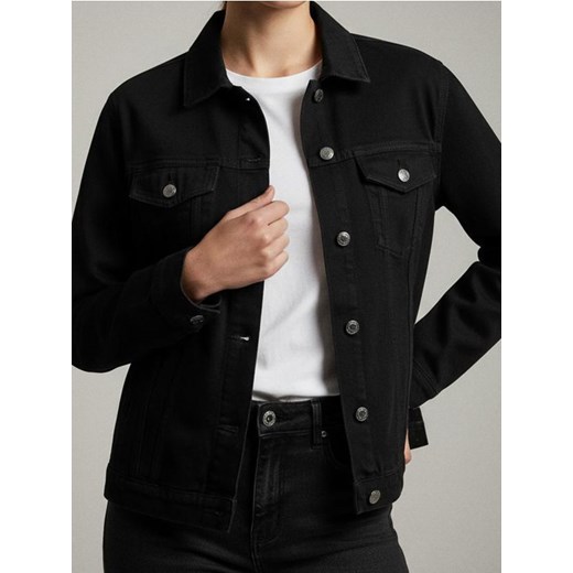 Sinsay - Kurtka jeansowa oversize - czarny ze sklepu Sinsay w kategorii Kurtki damskie - zdjęcie 187500476