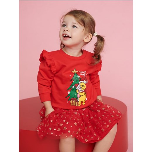 Sinsay - Świąteczna bluza Winnie the Pooh - czerwony ze sklepu Sinsay w kategorii Bluzy i swetry - zdjęcie 187500508