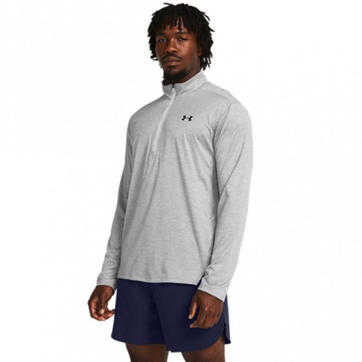 Męski longsleeve treningowy Under Armour UA Tech Vent 1/2 Zip - szary ze sklepu Sportstylestory.com w kategorii T-shirty męskie - zdjęcie 187500555