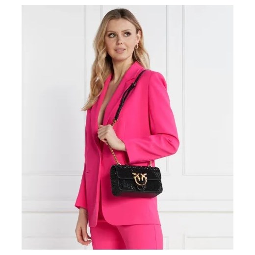 Pinko Listonoszka LOVE ONE MINI CL CAMOSCIO | z dodatkiem skóry Pinko OS okazyjna cena Gomez Fashion Store