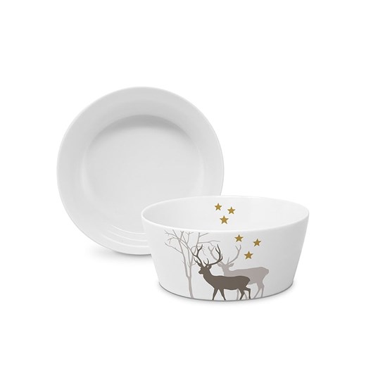 ppd Miska &quot;Winter Deers&quot; w kolorze białym ze wzorem - Ø 15 cm ze sklepu Limango Polska w kategorii Naczynia - zdjęcie 187501628