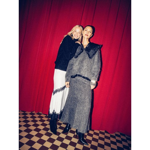 Reserved - Sweter z wełną i moherem - ciemnoszary ze sklepu Reserved w kategorii Swetry damskie - zdjęcie 187503488