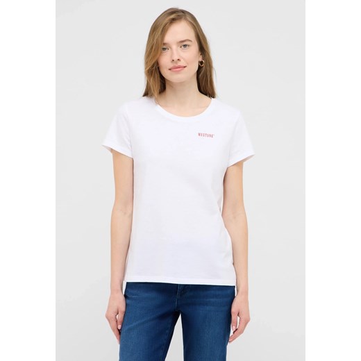 Damski T-Shirt Mustang Style Alma General White 1016748 2045 ze sklepu YouNeedit.pl w kategorii Bluzki damskie - zdjęcie 187503586