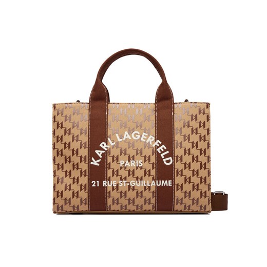 Torebka KARL LAGERFELD B1W50021 Brązowy ze sklepu eobuwie.pl w kategorii Torby Shopper bag - zdjęcie 187504236