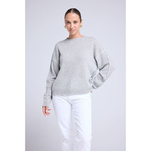 Maison Héritage Cashmere Kaszmirowy sweter w kolorze szarym Maison Héritage Cashmere L/XL Limango Polska wyprzedaż