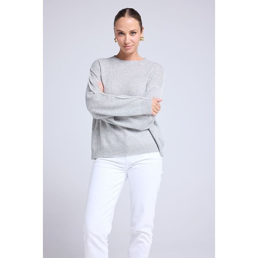 Maison Héritage Cashmere Kaszmirowy sweter w kolorze szarym Maison Héritage Cashmere L/XL wyprzedaż Limango Polska