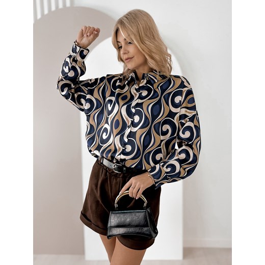 koszula horace granatowa one size ze sklepu UBRA w kategorii Koszule damskie - zdjęcie 187504776