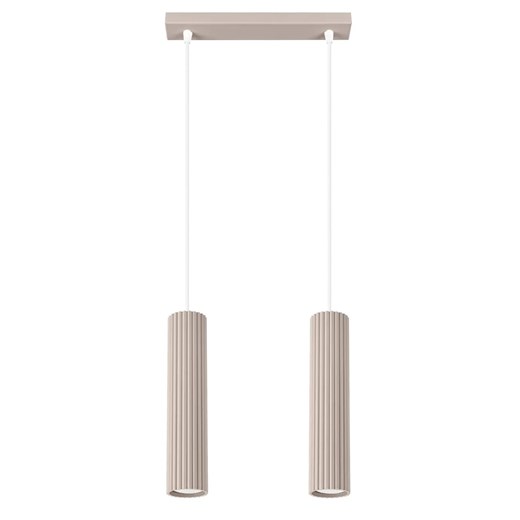 Podwójna lampa wisząca taupe  S6-L02 ze sklepu Edinos.pl w kategorii Lampy wiszące - zdjęcie 187505147