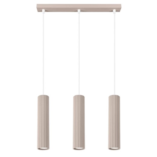 Loftowa potrójna lampa wisząca taupe W8-T29 ze sklepu Edinos.pl w kategorii Lampy wiszące - zdjęcie 187505149