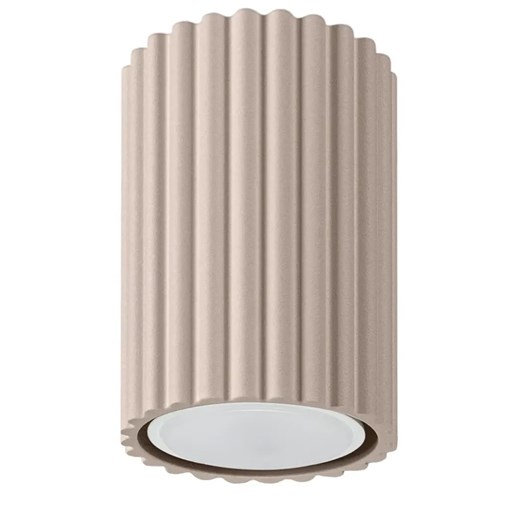 Ryflowany plafon w kolorze taupe  E9-L05 ze sklepu Edinos.pl w kategorii Lampy sufitowe - zdjęcie 187505155