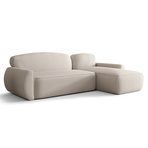 Kremowy nowoczesny narożnik z funkcją spania P3-N58 ze sklepu Edinos.pl w kategorii Narożniki - zdjęcie 187505196