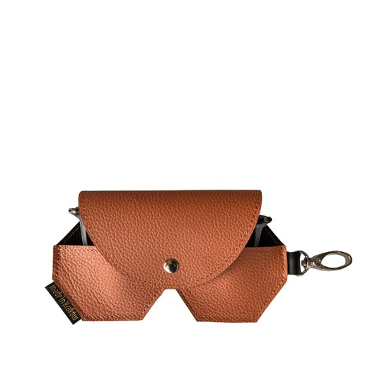 pomarańczowe skórzane etui na okulary ze sklepu Słoń Torbalski w kategorii Etui - zdjęcie 187506719