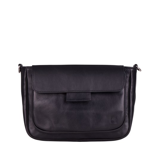 czarna torebka skórzana ANNA na ramię ze sklepu Słoń Torbalski w kategorii Listonoszki - zdjęcie 187506726