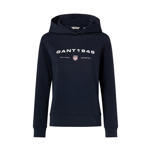 Gant Damska bluza z kapturem Kobiety Bawełna granatowy nadruk ze sklepu vangraaf w kategorii Bluzy damskie - zdjęcie 187506756