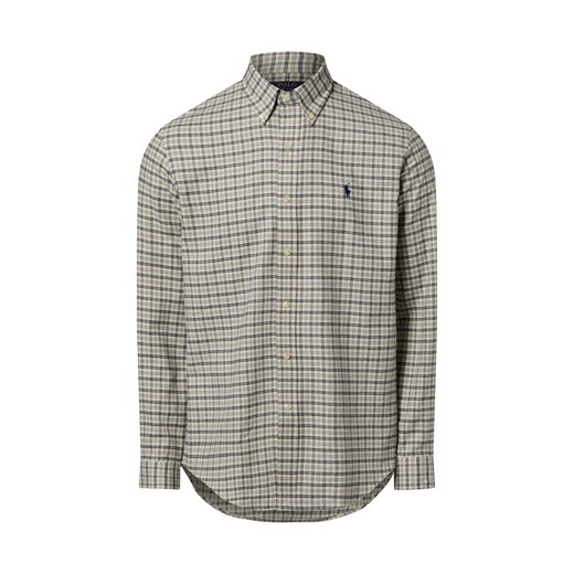 Polo Ralph Lauren Męska koszula flanelowa Mężczyźni Modern Fit Bawełna beżowy w kratkę ze sklepu vangraaf w kategorii Koszule męskie - zdjęcie 187506758
