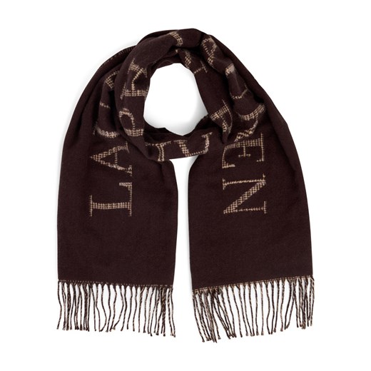 Lauren Ralph Lauren Damski szalik z dzianiny z wełną Kobiety Sztuczne włókno czekoladowy wzorzysty ze sklepu vangraaf w kategorii Szaliki i chusty damskie - zdjęcie 187506819