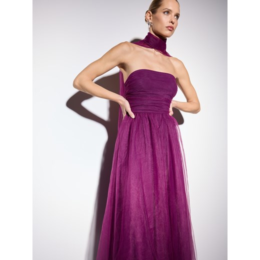 Mohito - Sukienka maxi z szalem - ciemny fiolet ze sklepu Mohito w kategorii Sukienki - zdjęcie 187506938