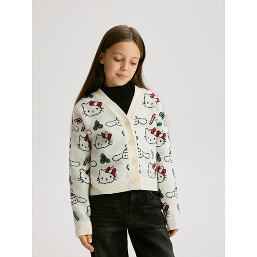 Reserved - Kardigan Hello Kitty and Friends - wielobarwny ze sklepu Reserved w kategorii Swetry dziewczęce - zdjęcie 187507585