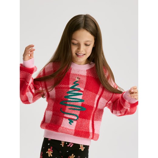 Reserved - Świąteczny sweter z wiskozą - wielobarwny ze sklepu Reserved w kategorii Swetry dziewczęce - zdjęcie 187507638