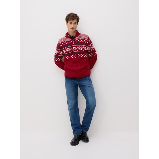 Reserved - Sweter ze świątecznym wzorem - czerwony Reserved XXL Reserved