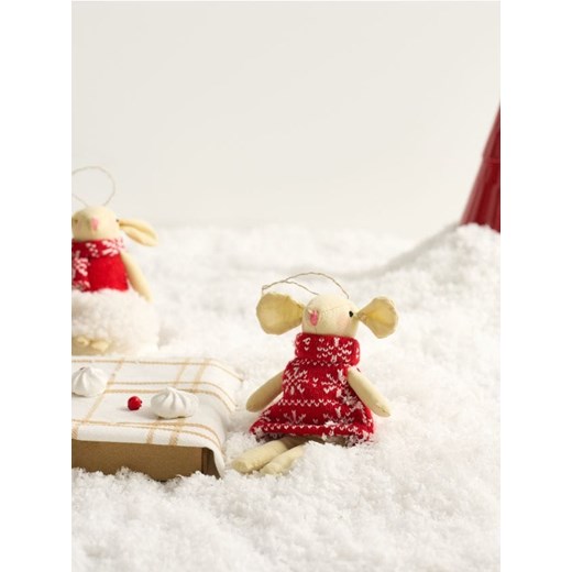 Sinsay - Dekoracja świąteczna w kształcie myszy - czerwony ze sklepu Sinsay w kategorii Dekoracje bożonarodzeniowe - zdjęcie 187508195