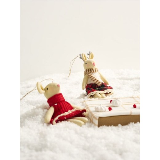 Sinsay - Dekoracja świąteczna w kształcie myszy - wielobarwny ze sklepu Sinsay w kategorii Dekoracje bożonarodzeniowe - zdjęcie 187508197