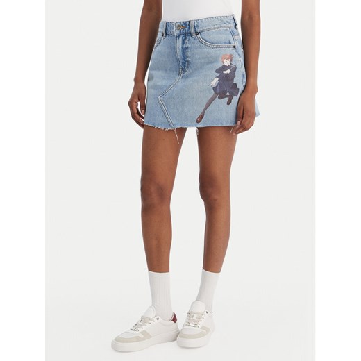 HUGO Spódnica jeansowa Gadele 50557549 Niebieski Regular Fit ze sklepu MODIVO w kategorii Spódnice - zdjęcie 187508338